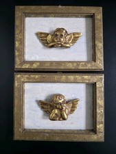 2 x Bild Putten Relief Barockstil Engel goldfarben je 20x15cm DEKO Weihnachten