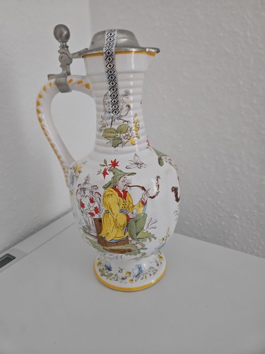 Bierkrug mit einem - , zinndeckel