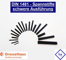 DIN 1481 Spannstift Hohlspann Stahl Sicherung Stift Metall Ø 2 3 4 5 6 8 10 12