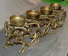 Kerzenleuchter  - Äste mit 4 Kerzenhaltern - Alu, gold-Finish, 60x35x16 cm