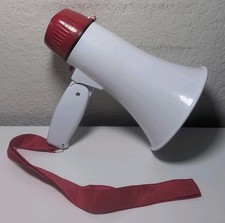 Megaphone Red & White Battery