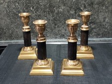  antik. 4 Kerzenleuchter, Edel,Schwer.  Bronze. holz?