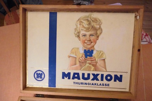 Holzkiste mauxion schokolade - holzkiste,