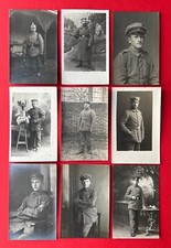 9 x Militär Foto AK 1. WK 1915 - 18 Soldaten Uniformen Typen     ( 141052
