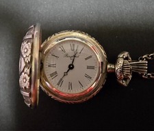 Bergland Umhängeuhr mit Sprungdeckel Handaufzug, inkl. Kette in 835 Silber