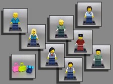 LEGO® Figuren City - Bus Bahn Tram Hotel Koffer Rucksack