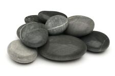 Beach Pebbles PACIFICA poliert Zierkies schwarz Flusskiesel Steine Bemalen