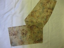 Schal, Rosen, violett, braun, 135 x 29 , kein Etikett, Polyester?