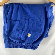 Herren Carhartt Ripstop Combat Cargo Hose XXL Größe 2XL L33 Blau Utility Loose Fit