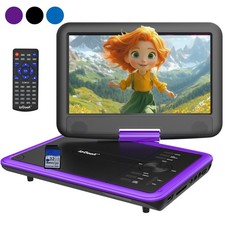 11,5" Tragbarer DVD-Player mit 9,5" HD-Schwenkdisplay 6h Akkulaufzeit Zonenfrei