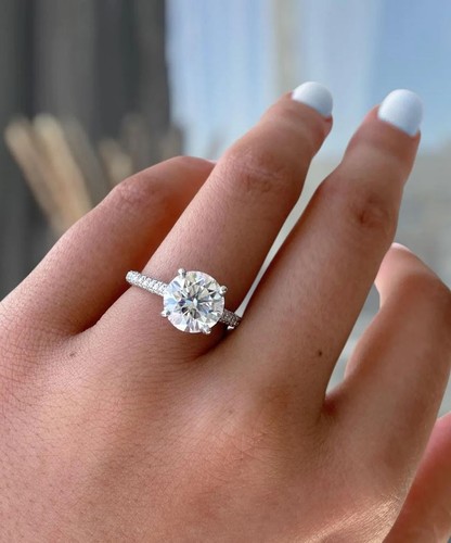 Moissanit ring verlobung 925 - moissanit,