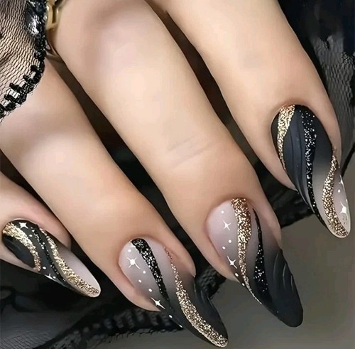 Kunstnägel modern schwarz - modern,