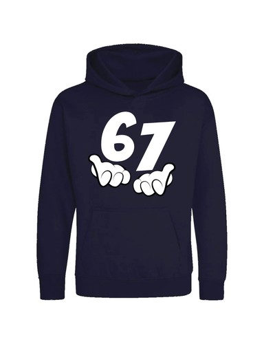 Kinder hoodie aufdruck - "67",