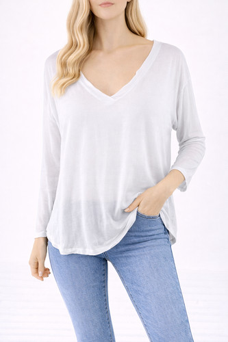 Bluse milano weiß l - bluse, v