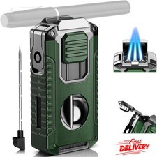 5 in 1 Zigarre Feuerzeug Taschenlampe mit Multifunktions-Zubehör Butan-Feuerzeug