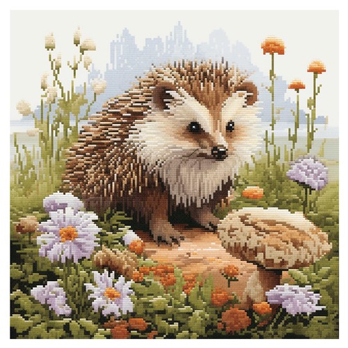 Cukol igel kreuzstich set - kreuzstich,