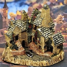 Resin MITTELALTER FACHWERK HAUS Kanal Wharf Diorama Cottage Lilliput Lane Winter