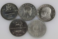 Konvolut 5x Gedenkmünze 5