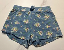 Blaue "Blumen" kurze Hose -