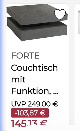 Forte couchtisch mit funktion - forte,