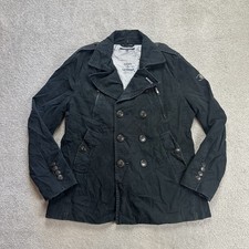 GANT Herren Jacke Mantel Gr. M Navy Pea Coat Trenchcoat Regenmantel 9713 Blau