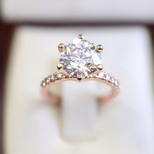 Karat rotgold diamant - 14,
