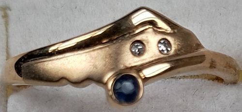 Damenring gold 333 - damenring, saphir