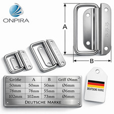 2x Edelstahl Tragegriff