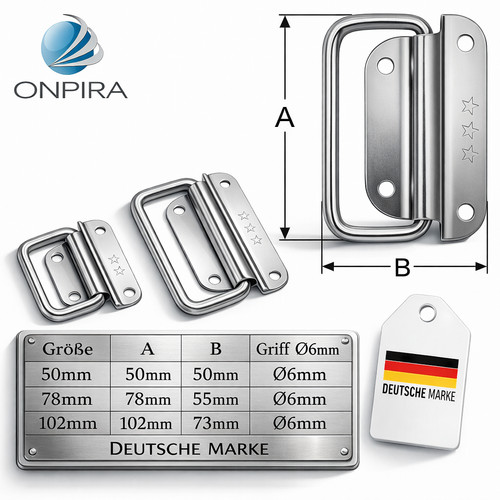 Edelstahl tragegriff - 2x,