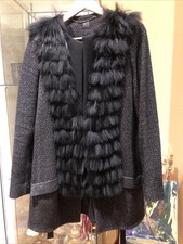 trussardi damen Jacke mit Fell