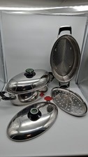 AMC Bräter mit Siebeinsatz  und 2 Deckel Kochtopf Edelstahl