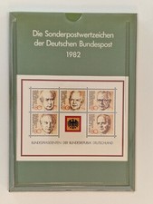 Bund BRD Jahrbuch 1982 Sonderpostwertzeichen der Deutschen Bundespost