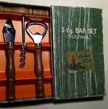 3 tlg. Bar Set ca. 70er Jahre Rustikal in der OVP 