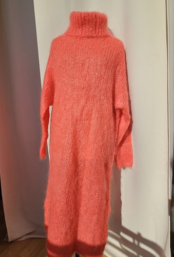 Mohair strickkleid coral lachs - coral,