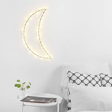 Smartwares LED Wandleuchte Glühwürmchen Mond Lampe Deko warmweiß 3 x AA Batterie