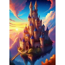 Postkarte. Fantasie Schloss im