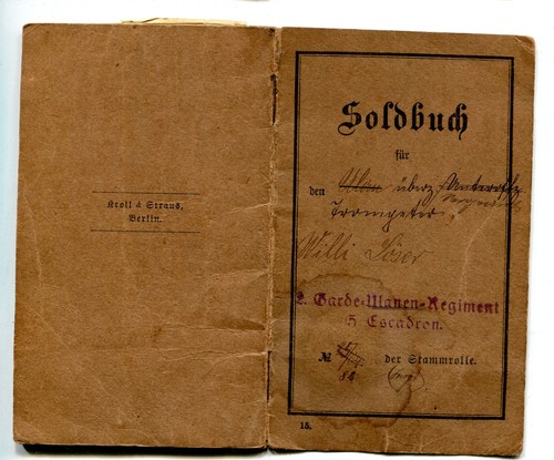 Soldbuch garde ulanen - 2.garde,