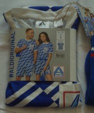 Original-Aldi-Mania T-Shirts S /L Bauchtaschen  Socken blau  / Blau weiß NEU