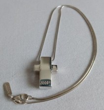 Joop! Kreuzkette Halskette mit Kreuzanhänger, silber (43 cm)