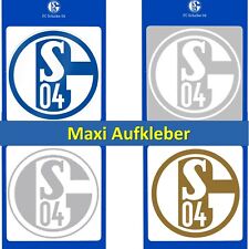 Aufkleber Maxi FC Schalke 04 Blau Weiß Gold Silber Weiß transparent Sticker S04