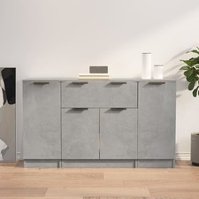 Sideboards 3 Stk. Betongrau