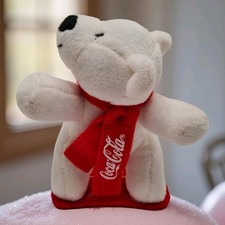 Coca-Cola Eisbär auf Snowboard, stehend, Plüschtier, Sammler-Edition 2015, OVP