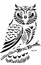 Vögel Eule Mylar Schablone