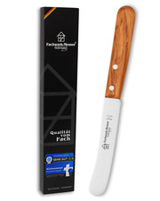 Fachwerk Frühstücksmesser Olivenholz Brötchenmesser Buckelsmesser Solingen