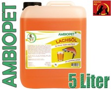 Ambiopet Premium Lachsöl 5L Fisch-Öl für Hund Pferd Katze BARF Omega 3 & 6 Lachs