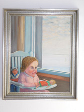 Gemälde süßes Mädchen am