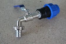 IBC Wassertank Verbinden mit PE Rohr 25mm oder 32mm mit Kugelauslaufhahn 3/4"
