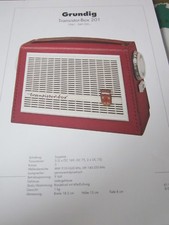Radio-Fernseharchiv Schaltplan 97 Grundig Transistor Box 201, 1961