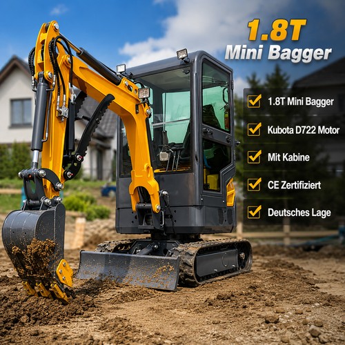 Minibagger kubota motor - 1,8t,