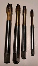 4 Tlg. Gewindebohrer Set Von M6 bis M12 Tin geschichtet 